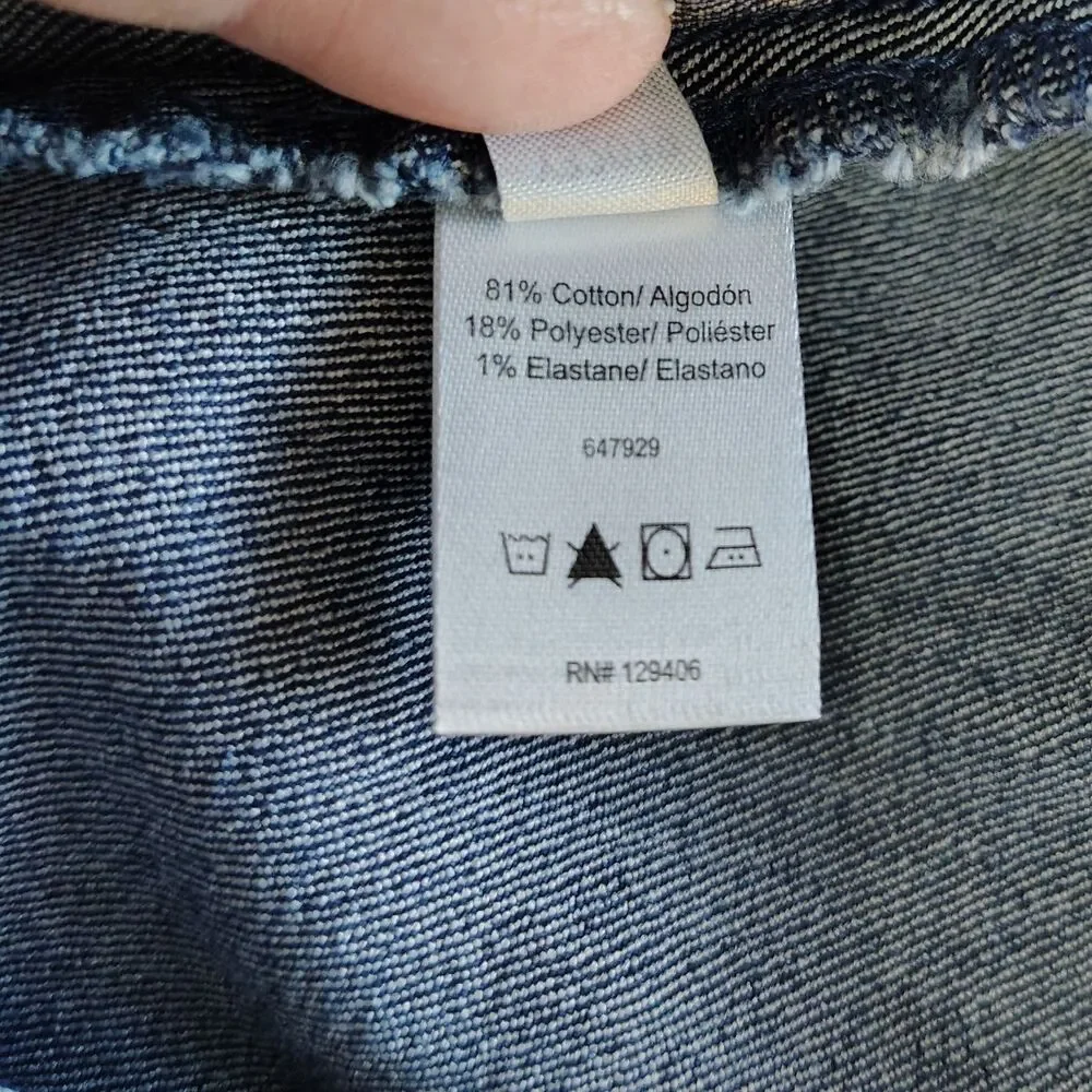Venus Blue Denim Mini Skirt Size 2 Stretch Jean Skirt Y2K Style